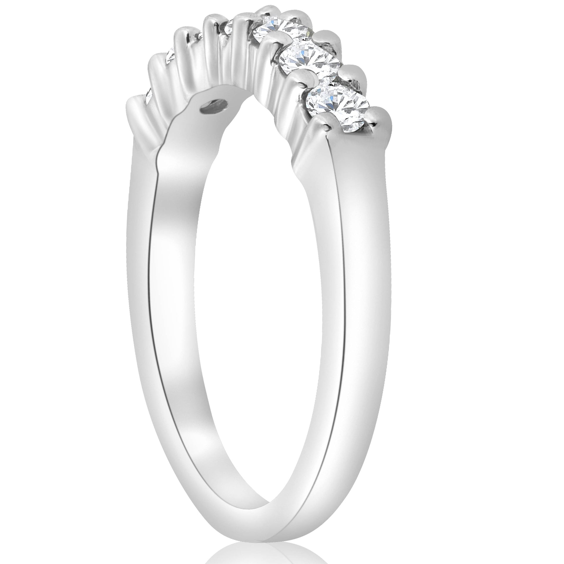 1/2 CT Diamond Wedding Ring 14K White Gold