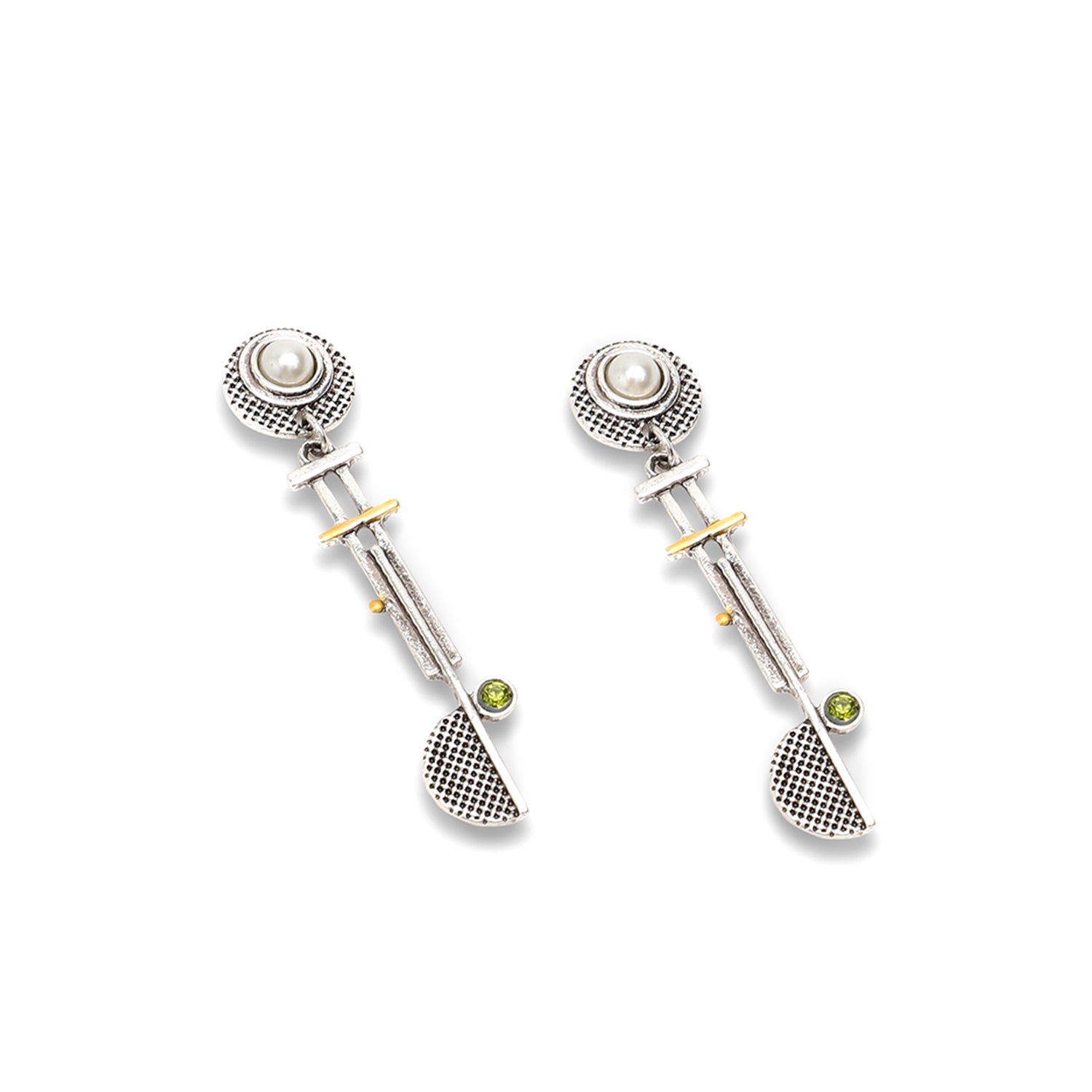 Silver Color Silver Plated Party Designer Stone Drop Earring For Women's