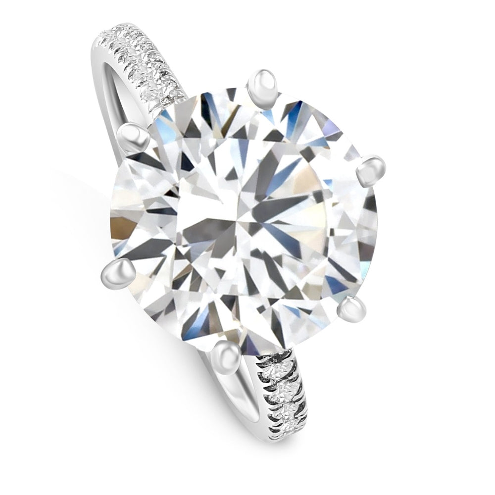 Certified 2.33Ct Diamond Engagement Ring 14k White Gold Lab Grown