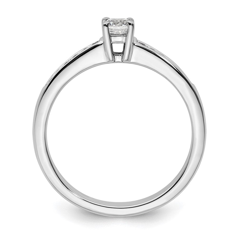 14k White Gold Lab Grown Diamond Wedding Band Ring 0.33ct Clarity- VS Color- G-H