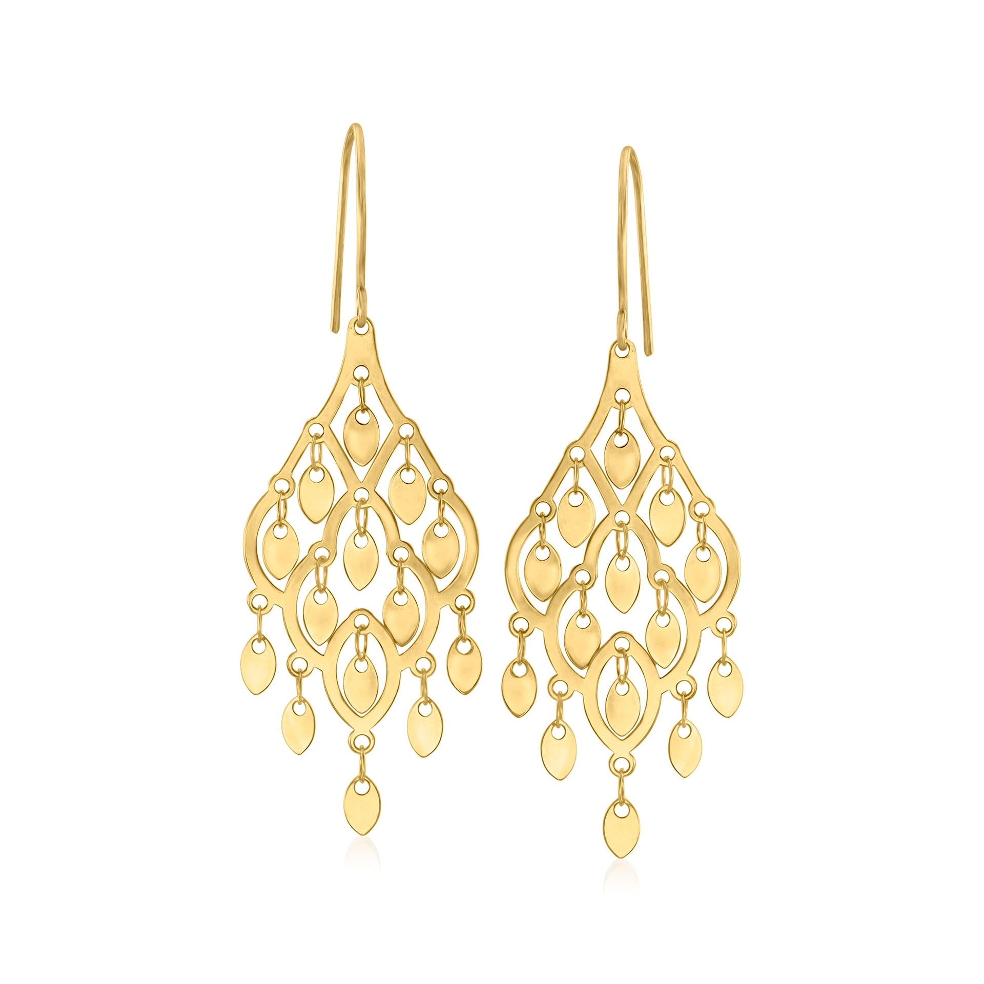 Italian 10kt Yellow Gold Chandelier Earrings