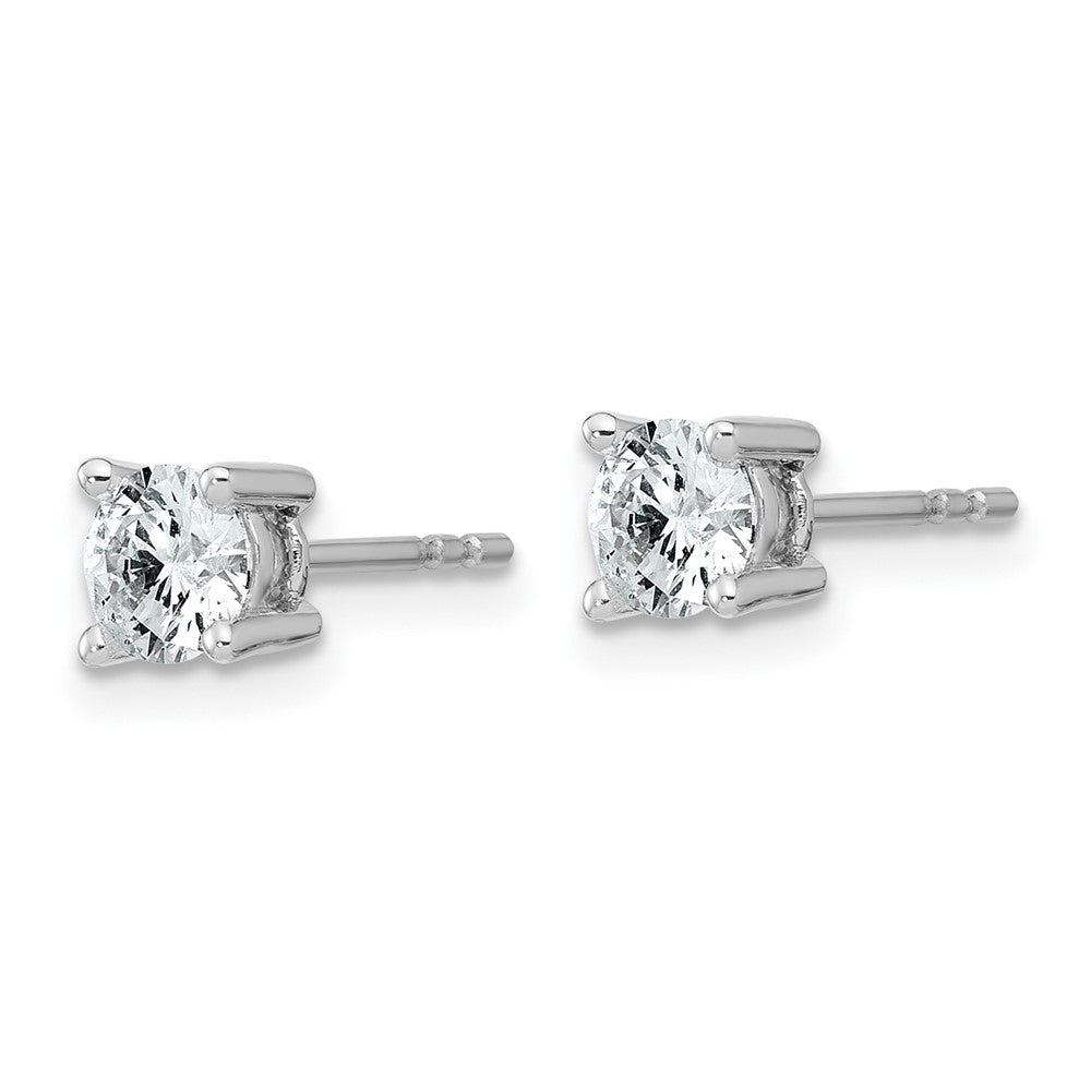 14k Yellow Gold 3/4 CT Round Lab Grown Diamond Stud Earrings VS Clarity G-H Color