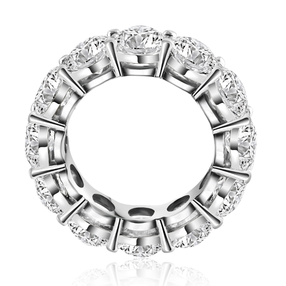12 1/2 ct Oval Diamond Eternity Ring 14k Gold Lab Grown