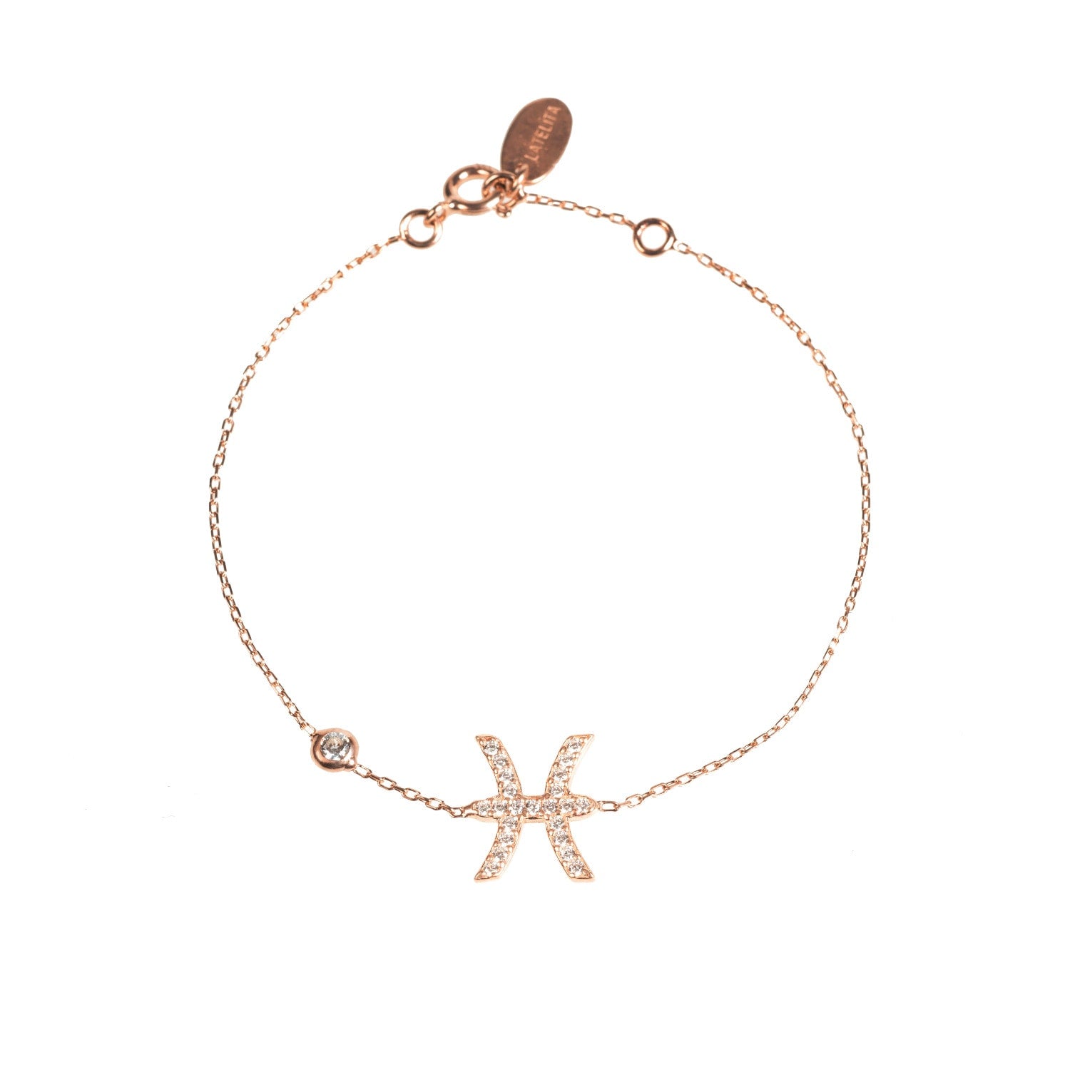 Zodiac Horoscope Star Sign Bracelet Pisces Rosegold