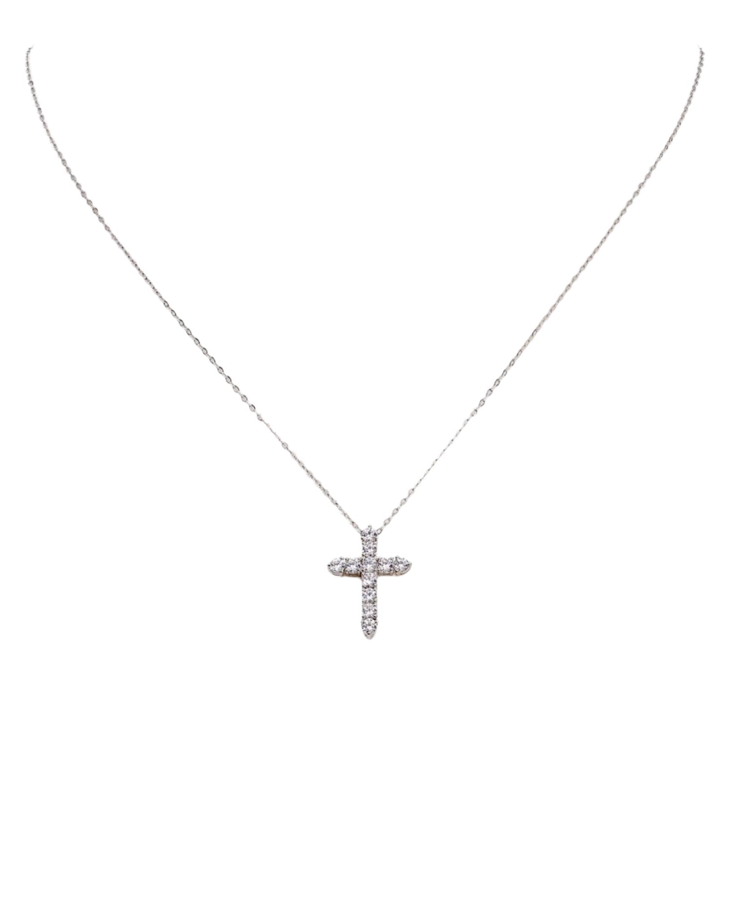 Cross Pendant Necklace, 16'
