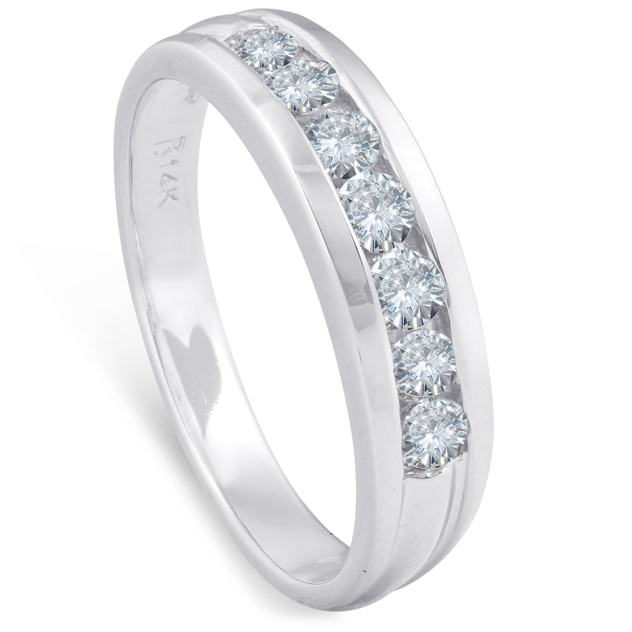 5/8 ct Diamond Wedding 14K White Gold Anniversary Ring