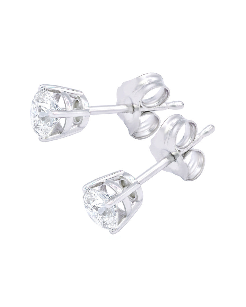 14kt white gold studs weighing 0.40 cts tw