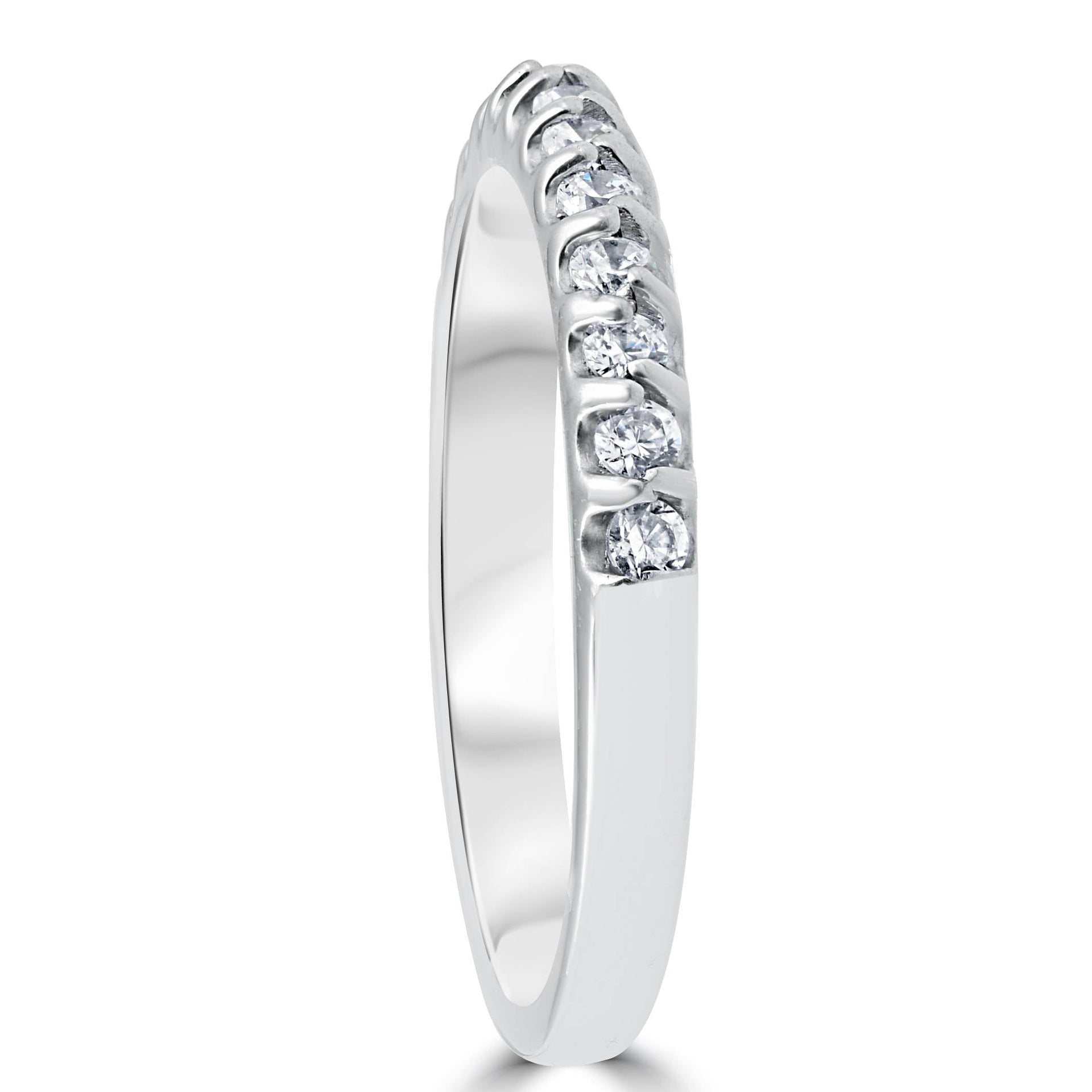 1/2 CT Prong Diamond Wedding Ring 14K White Gold