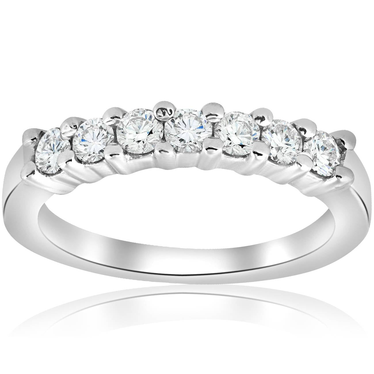 1/2 CT Diamond Wedding Ring 14K White Gold