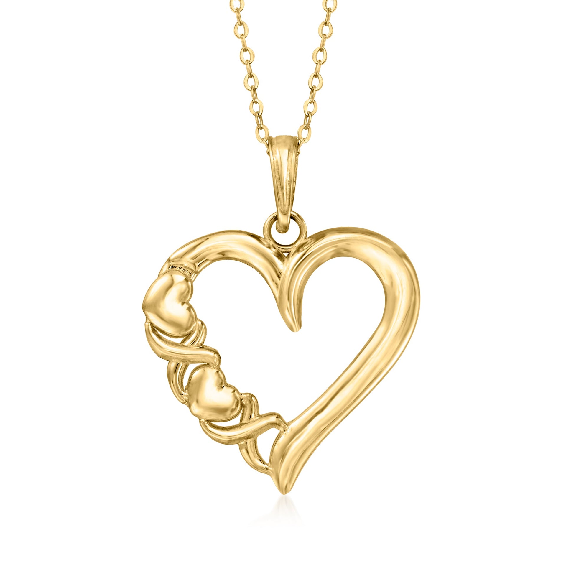 Canaria 10kt Yellow Gold Xo Heart Pendant Necklace