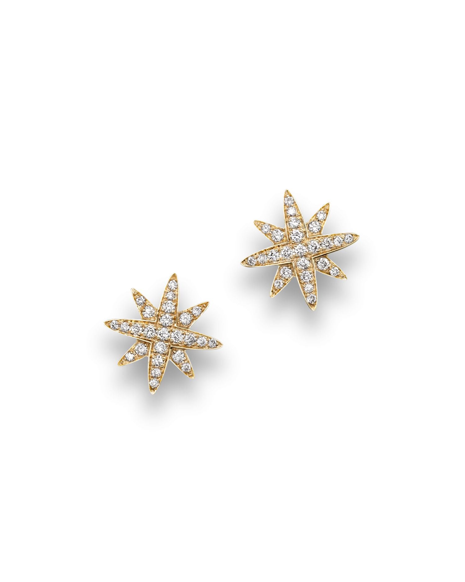 Diamond Starburst Stud Earrings in 14K Yellow Gold, .25 ct. t.w. - Exclusive
