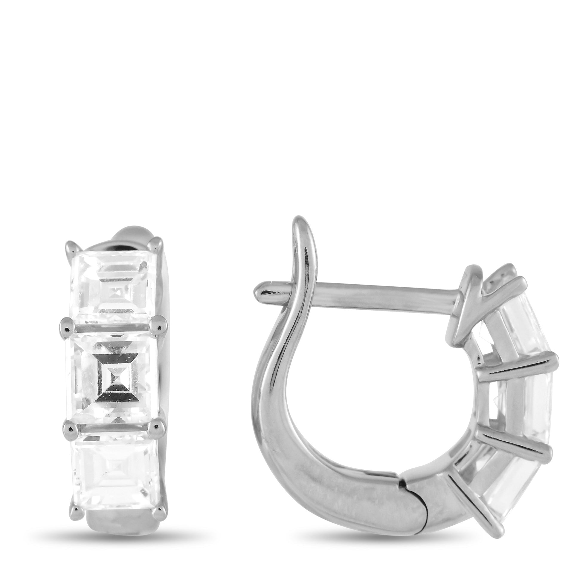 LB Exclusive 18K White Gold 1.35ct Diamond Earrings AER-19904