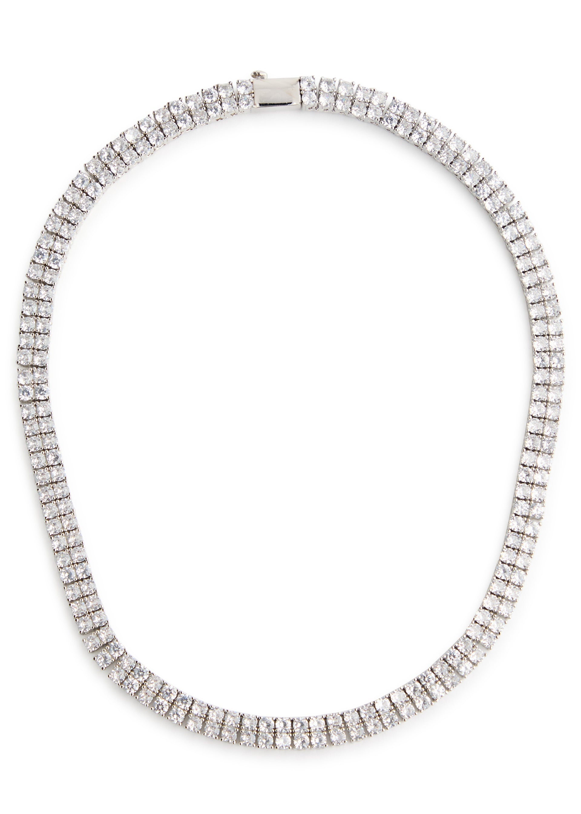 The Juliet crystal-embellished tennis necklace