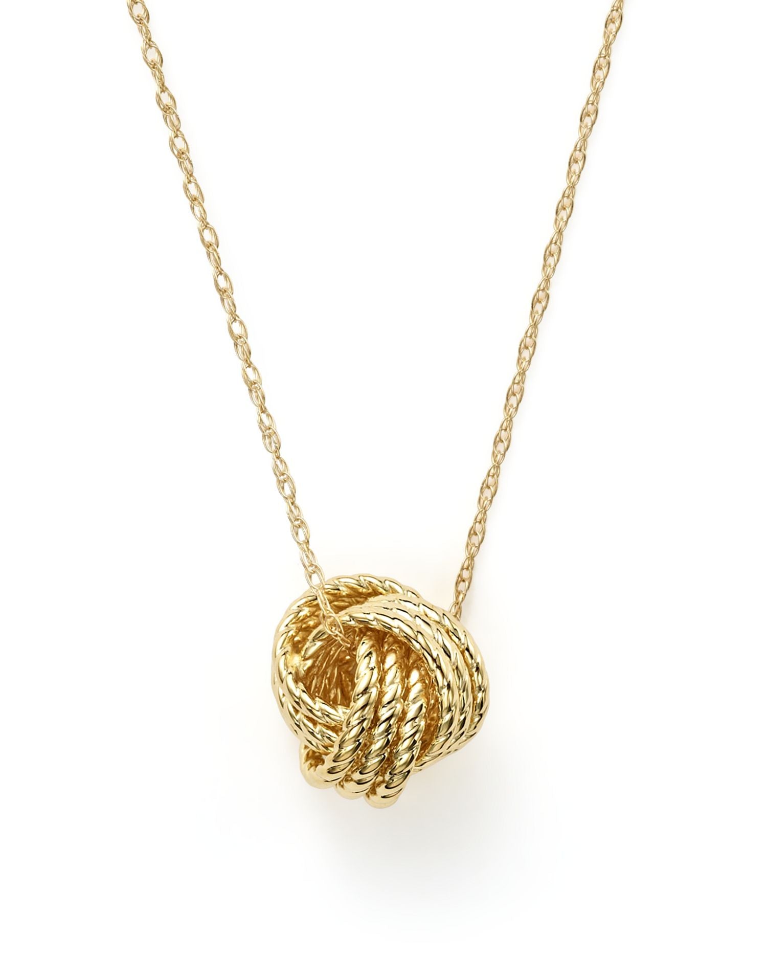 Twisted Love Knot Necklace in 14K Gold - Exclusive