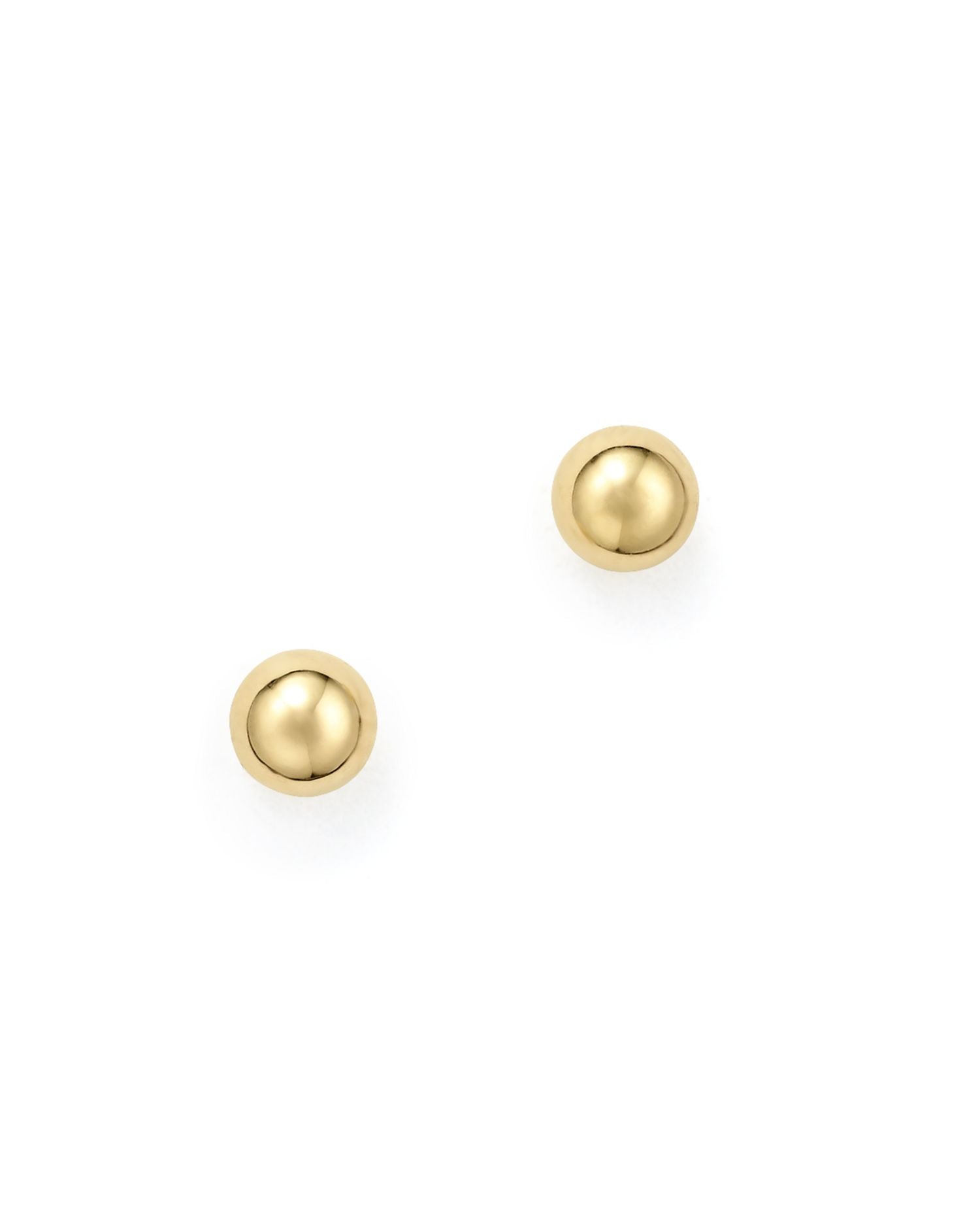 14K Yellow Gold Small Ball Stud Earrings - Exclusive