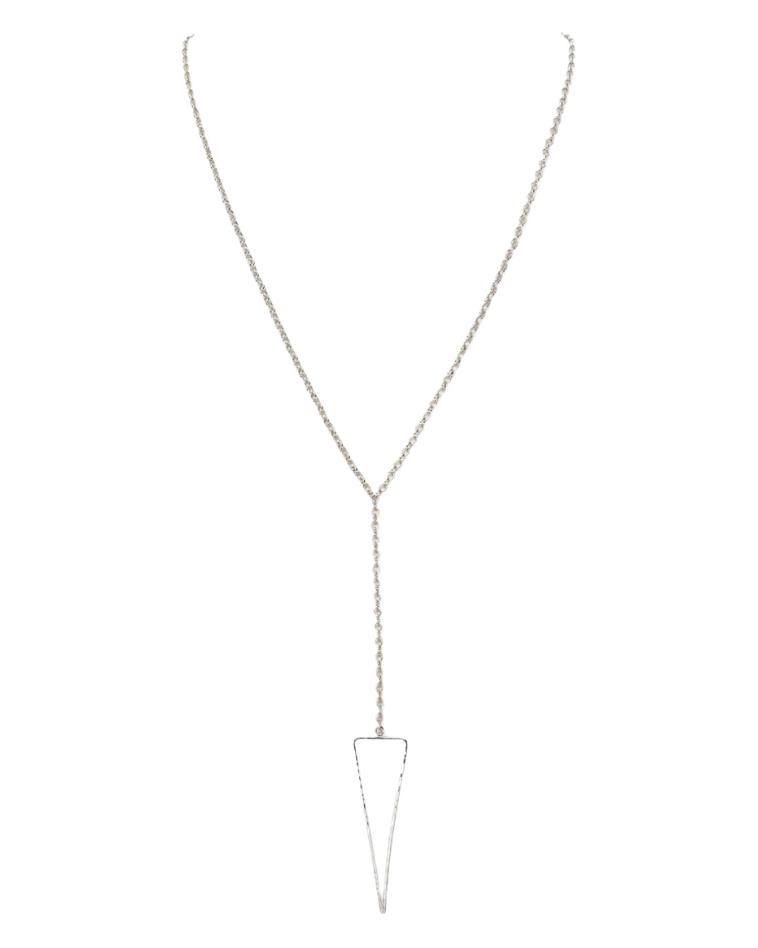 Sterling Silver Pyramid Pendant Necklace, 22' - Exclusive