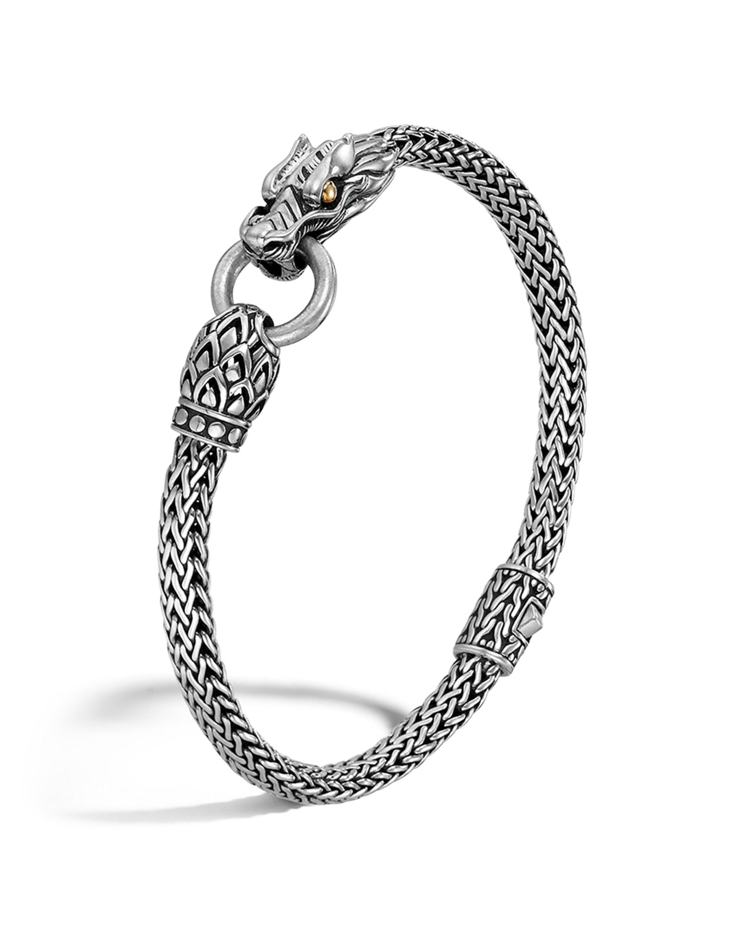 John Hardy Naga Gold and Silver Dragon Station Chain Bracelet