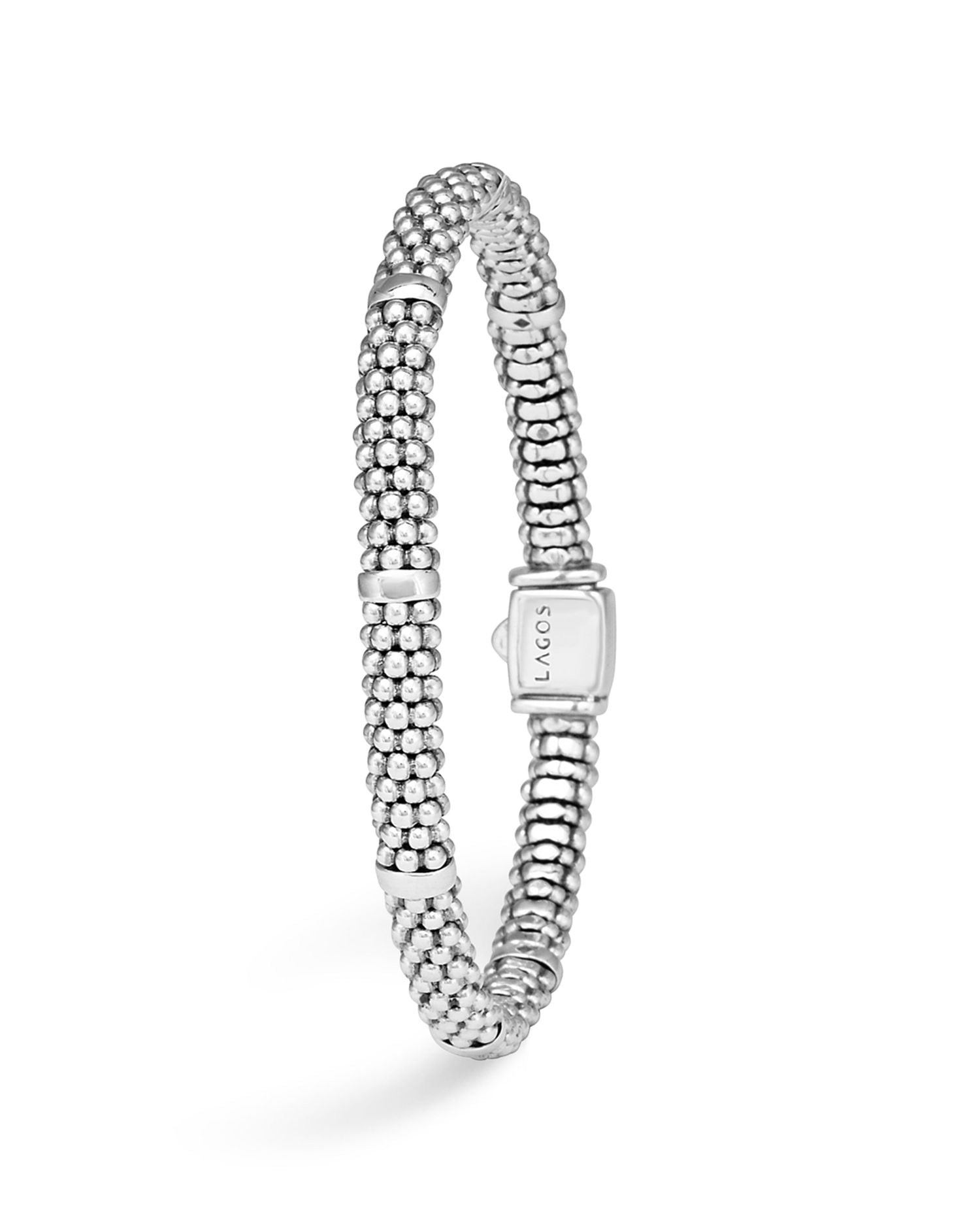 Sterling Silver Petite Caviar Bracelet