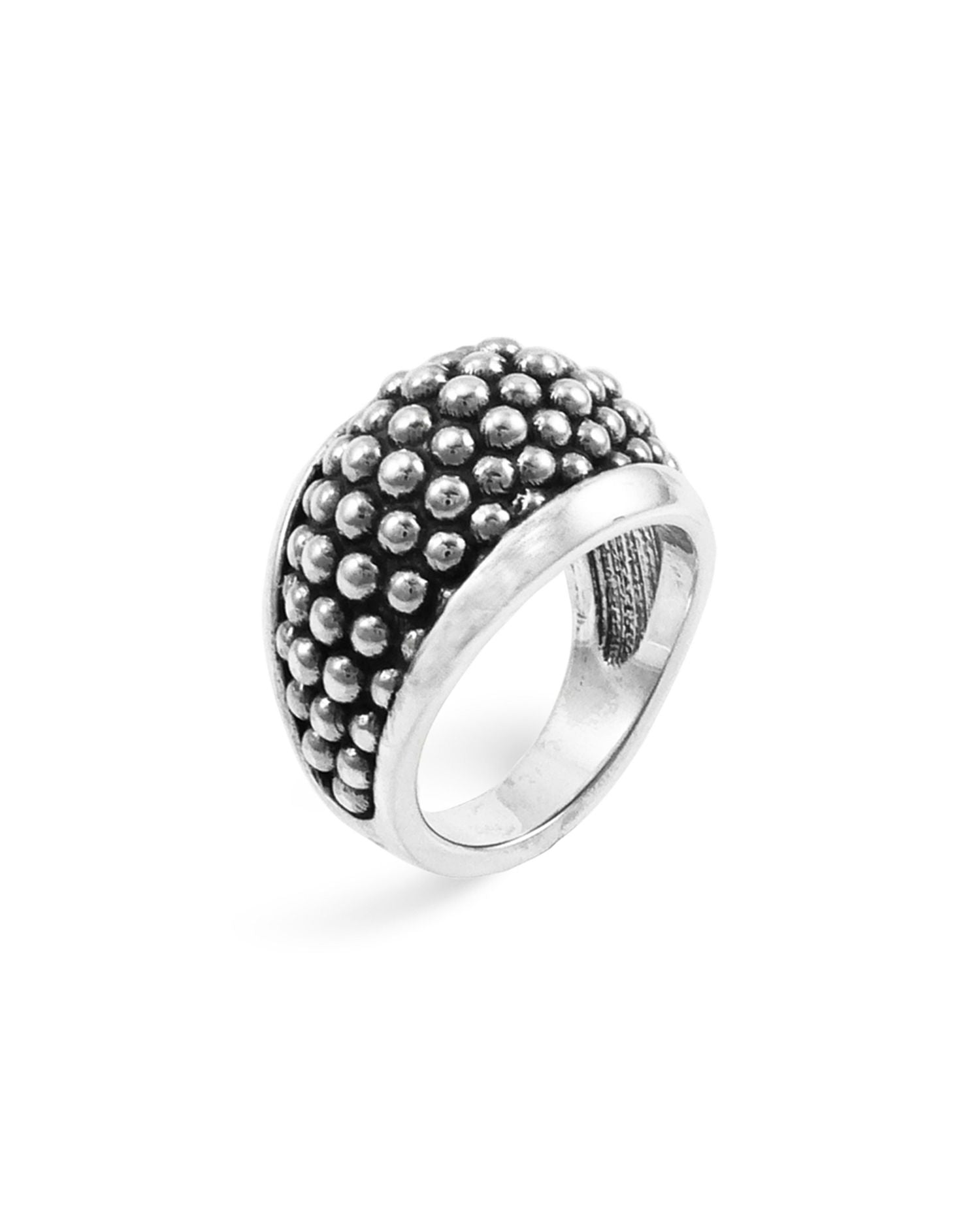 LAGOS Sterling Silver Caviar Domed Ring