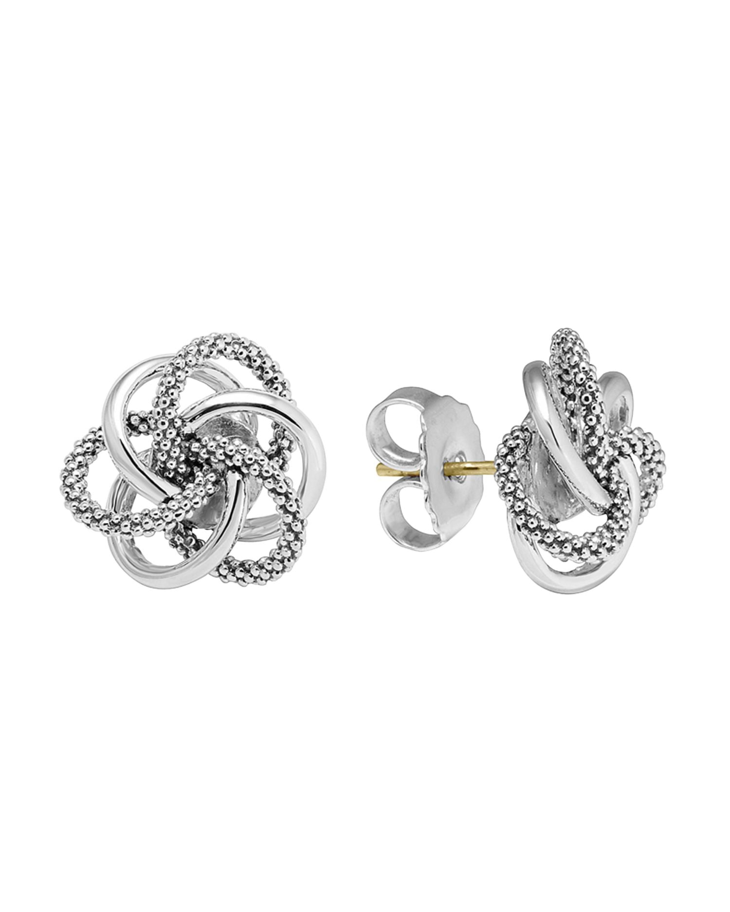 LAGOS Sterling Silver Knot 'Caviar' Earrings