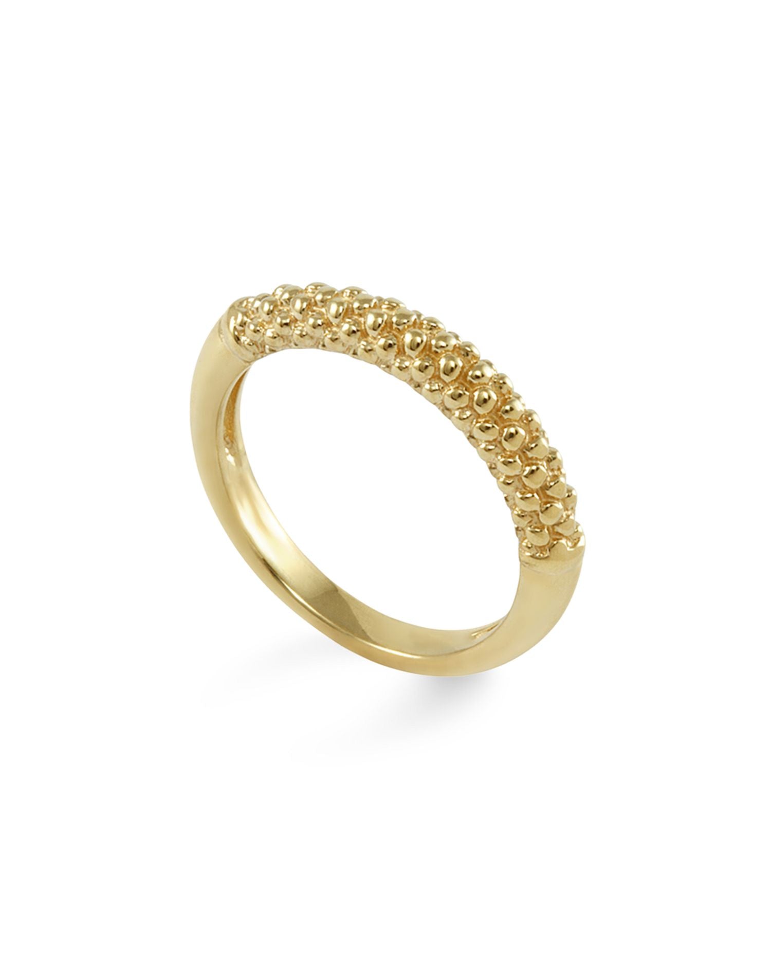 18K Gold Beaded Ring
