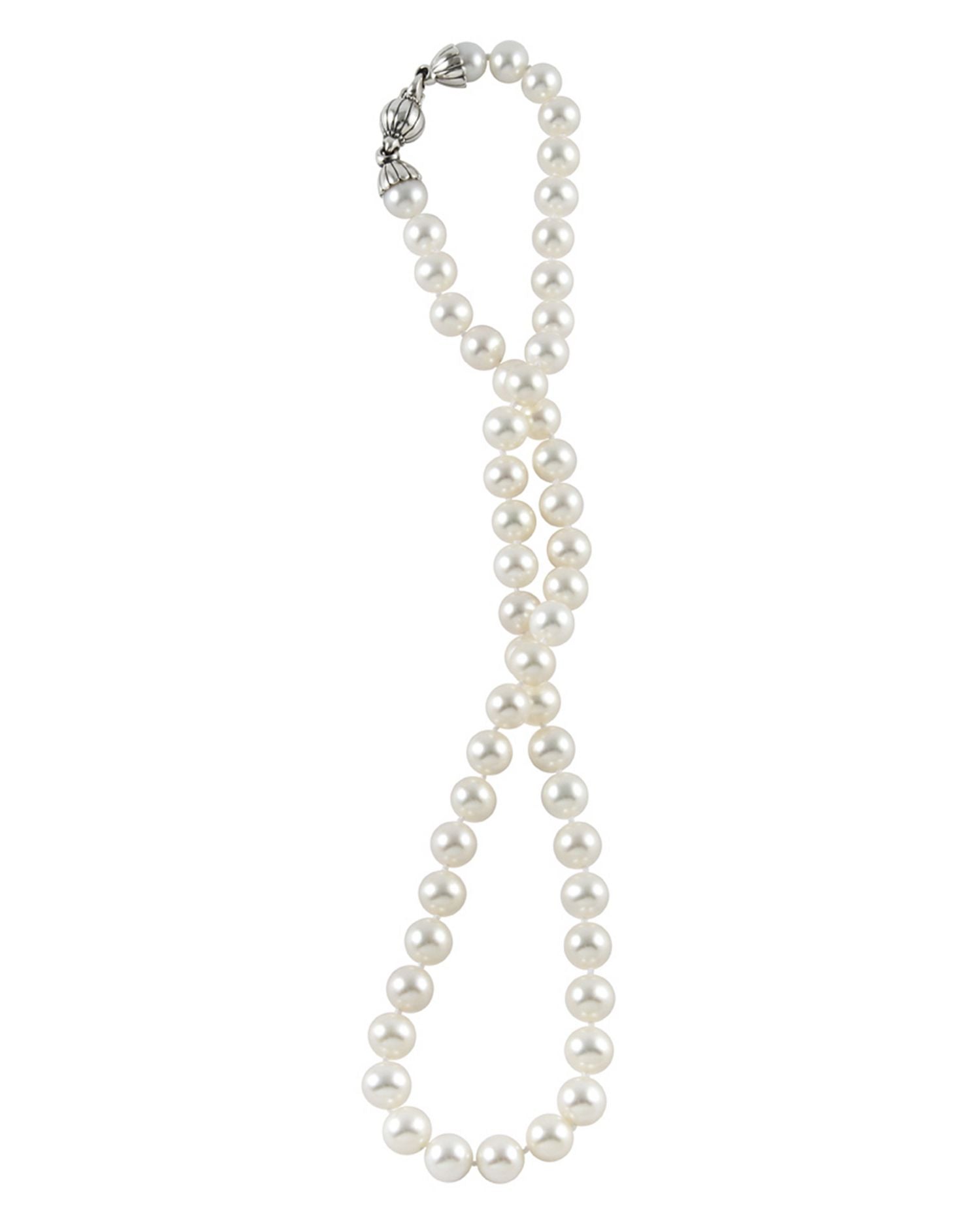 Sterling Silver Luna Cultured Pearl Necklace, 18'