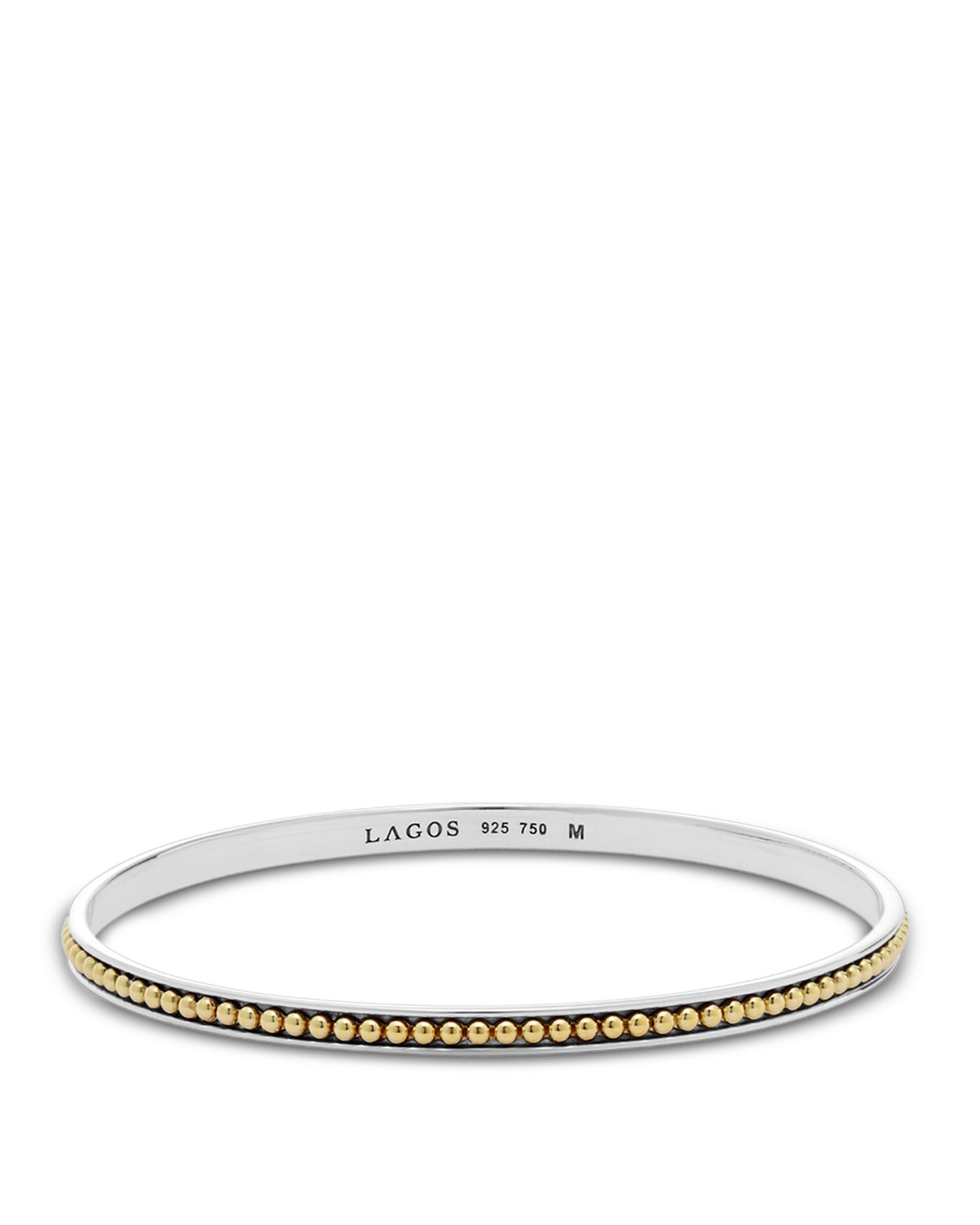 LAGOS 18K Green Gold and Sterling Silver Enso Bangle Bracelet