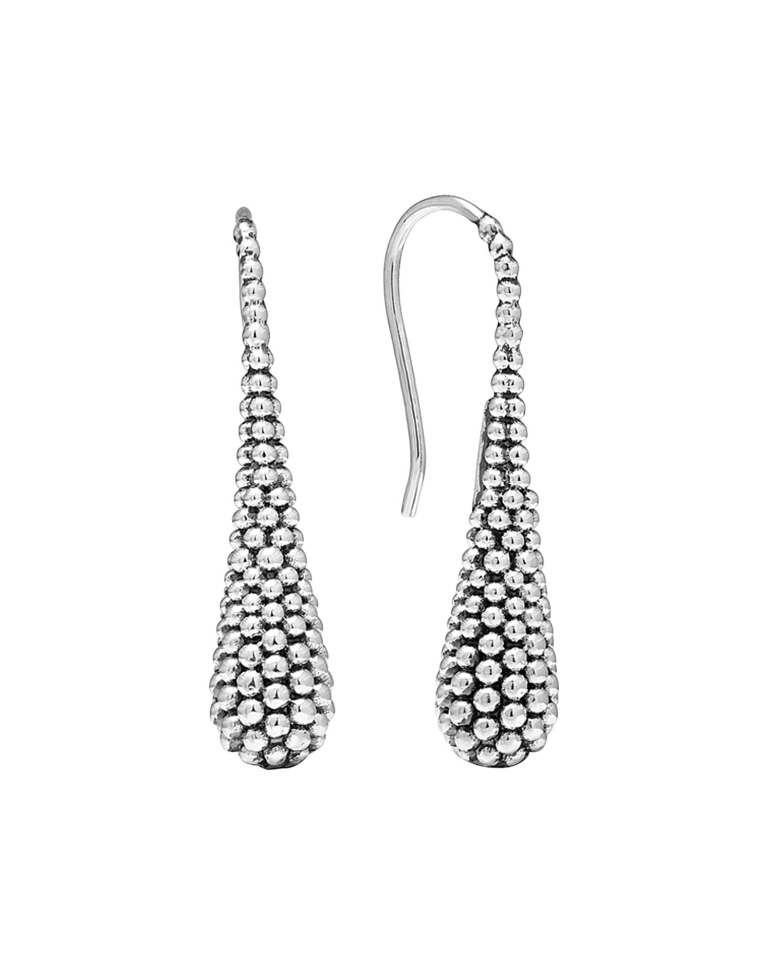 LAGOS Sterling Silver Caviar Tear Drop Earrrings