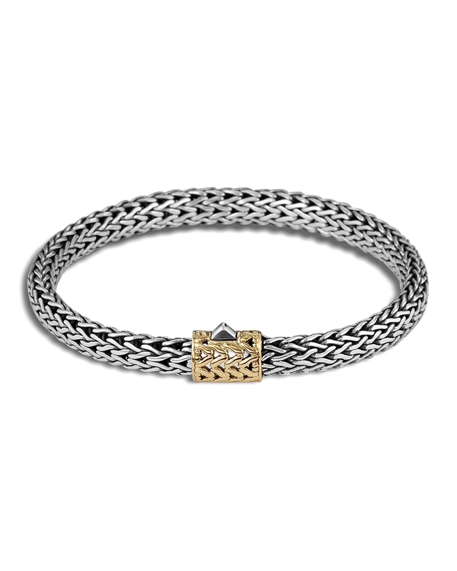 Sterling Silver & 18K Gold Classic Chain Small Bracelet