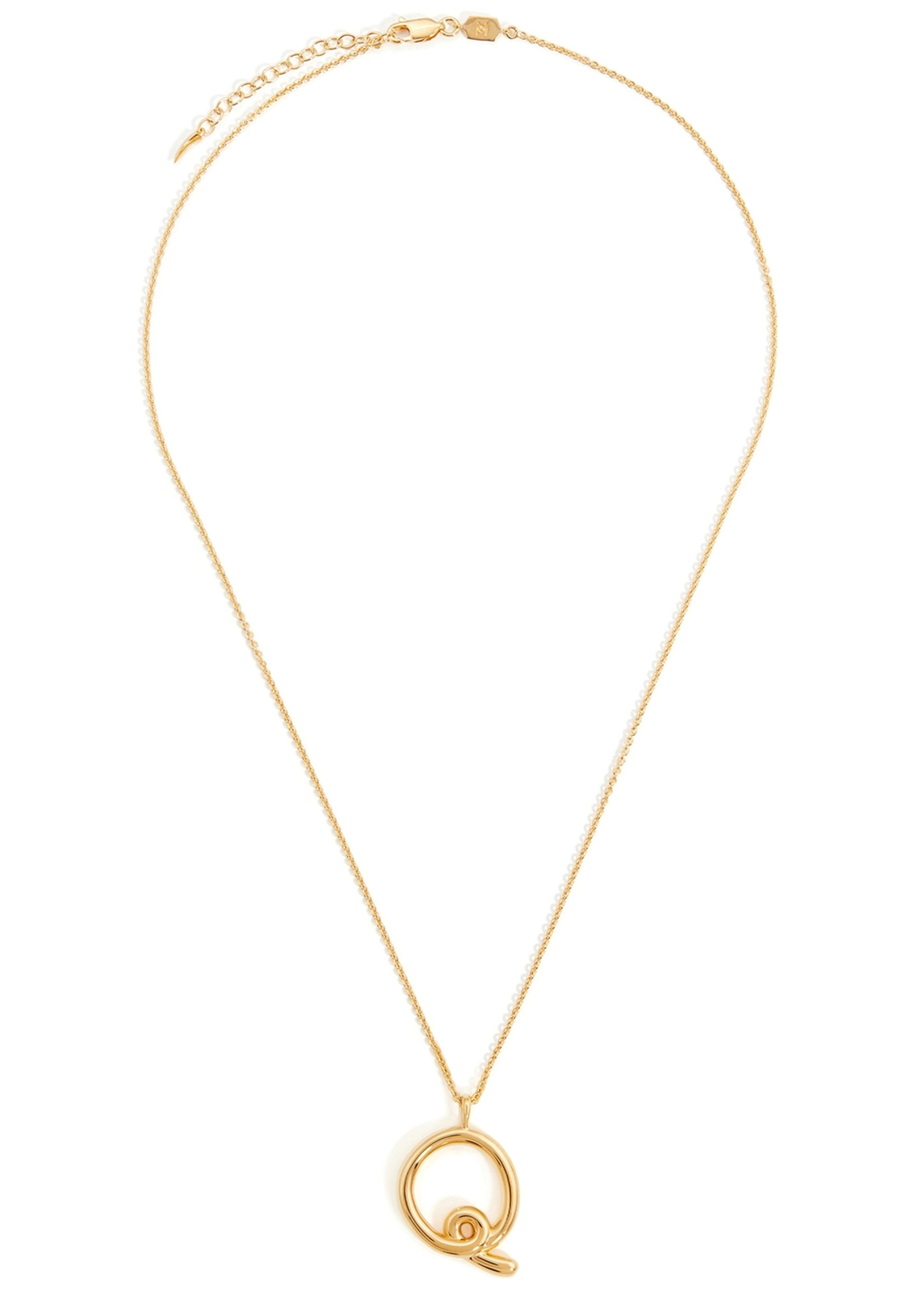 Q initial 18kt gold-plated necklace