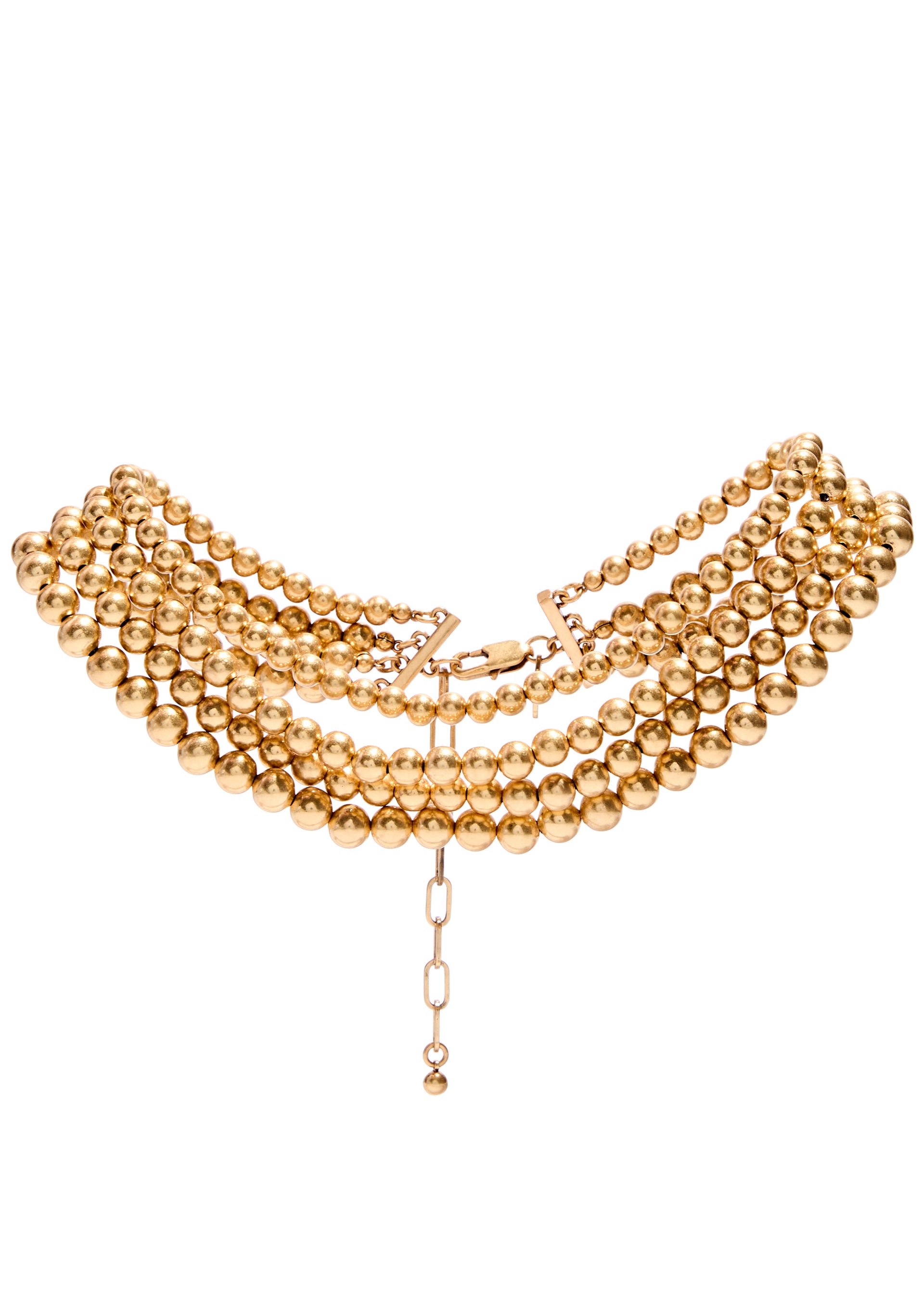 Multi-strand beaded necklace