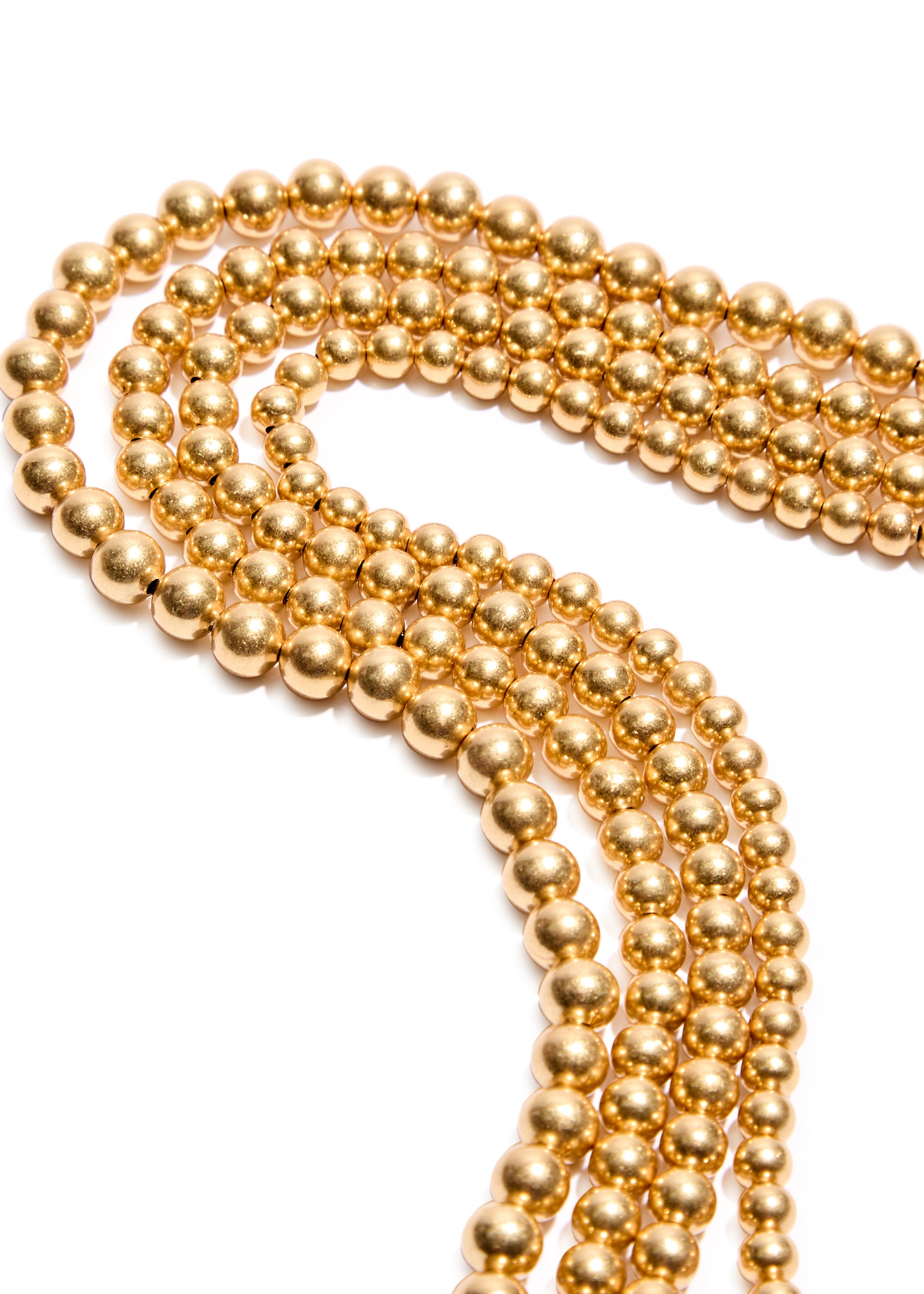 Multi-strand beaded necklace