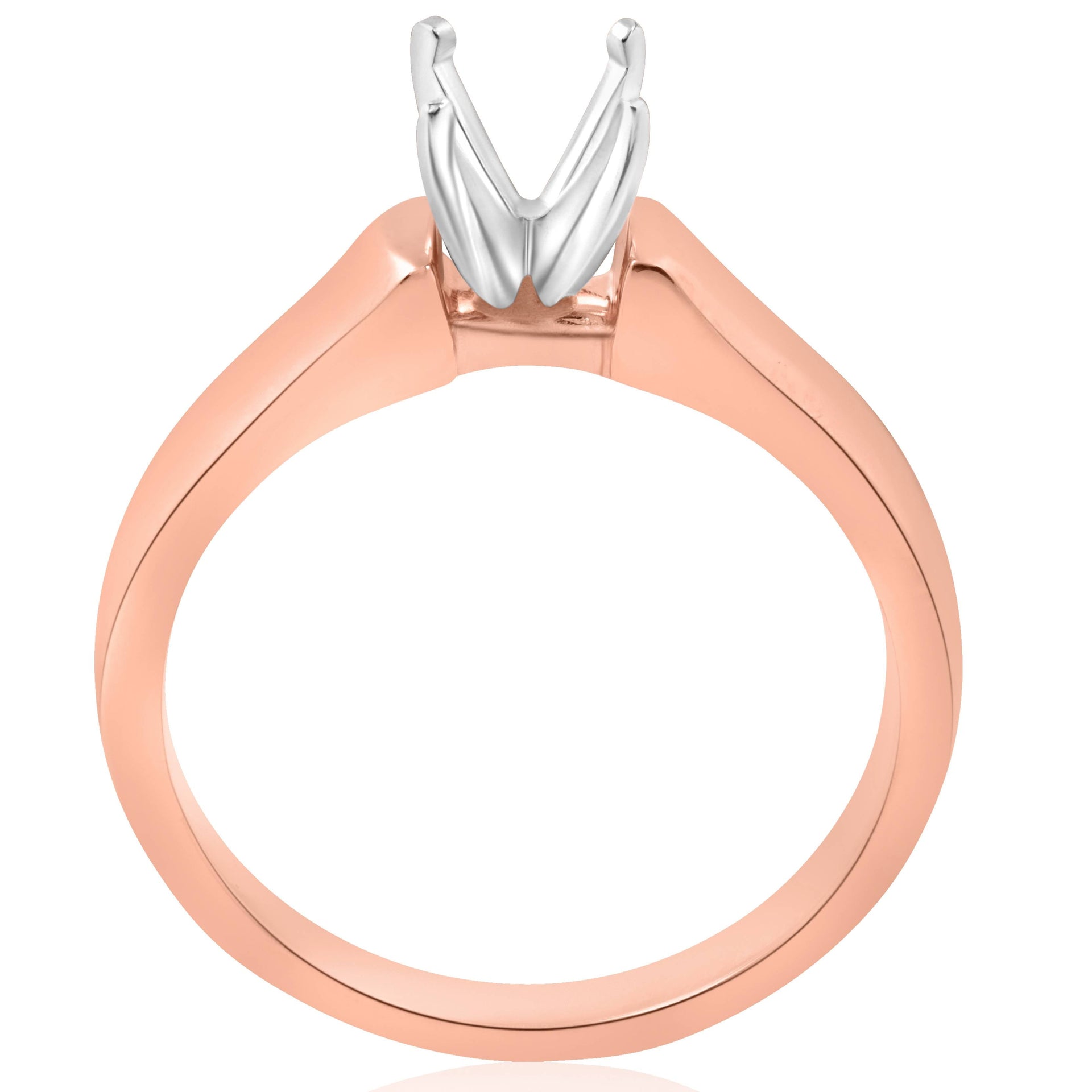 14K Rose Gold Solitaire Ring Engagement Setting Mounting Solitaire