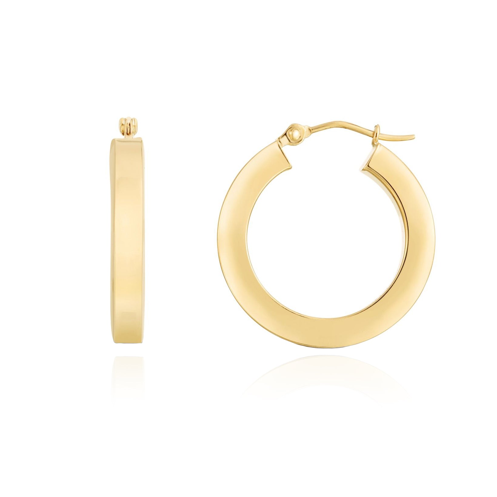 Large Square Tube Hoop Earrings