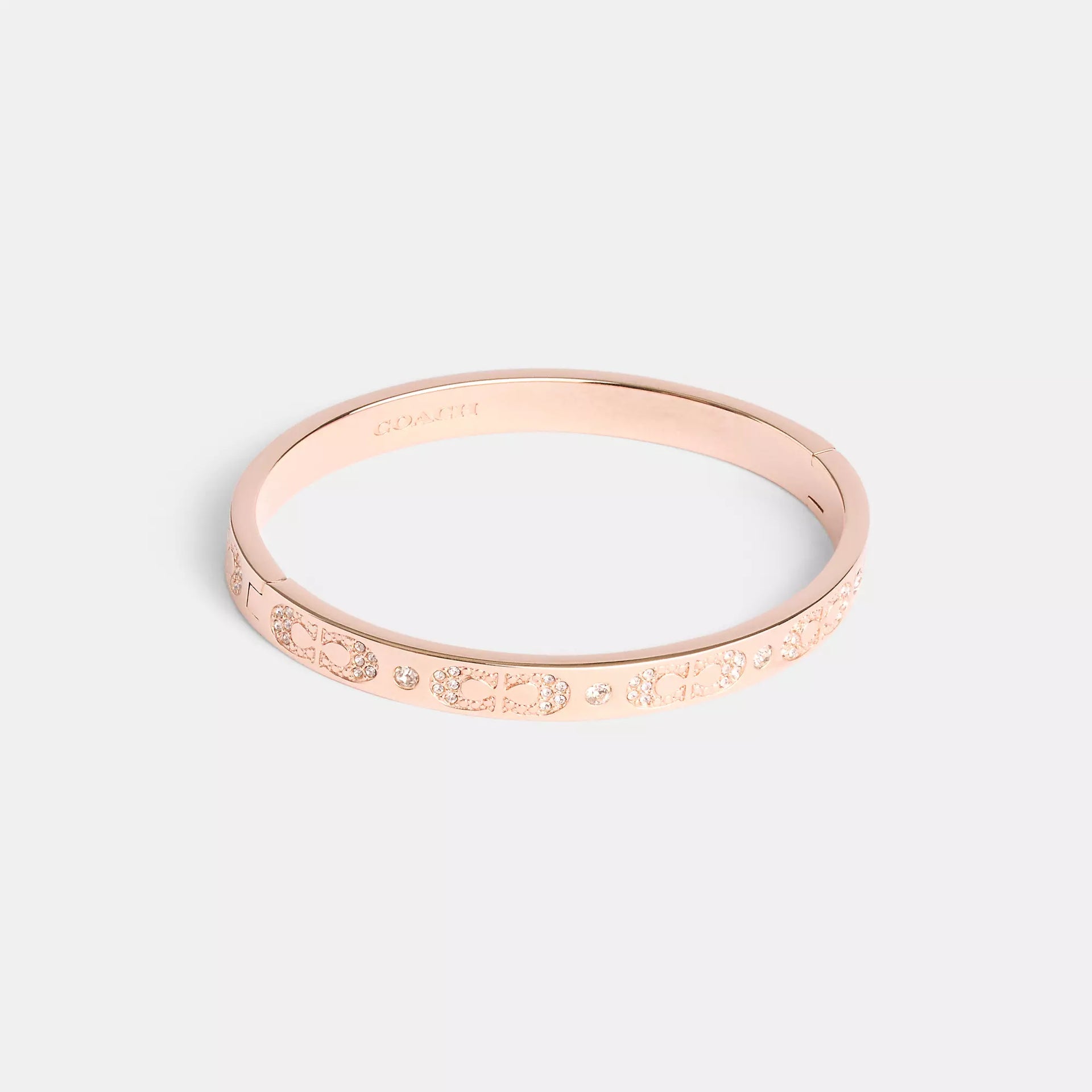 Coach Signature Pavé Hinged Bangle