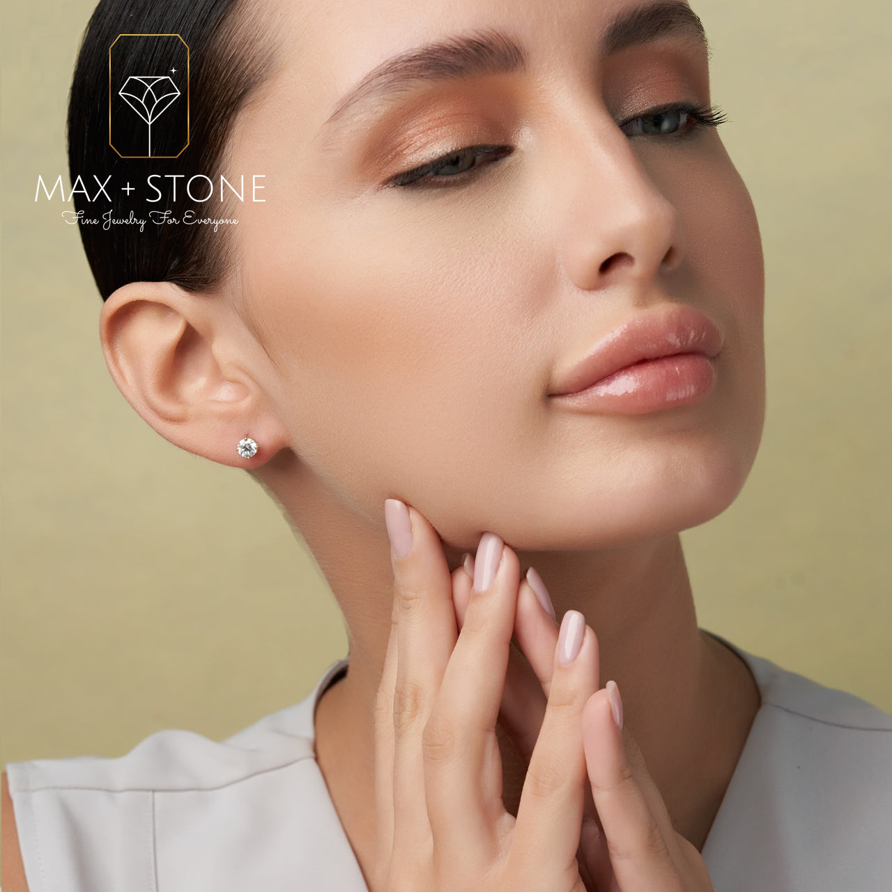 Certified 14k Yellow Gold Lab Grown Diamond Solitaire Stud Earrings (1/4 ct.tw)