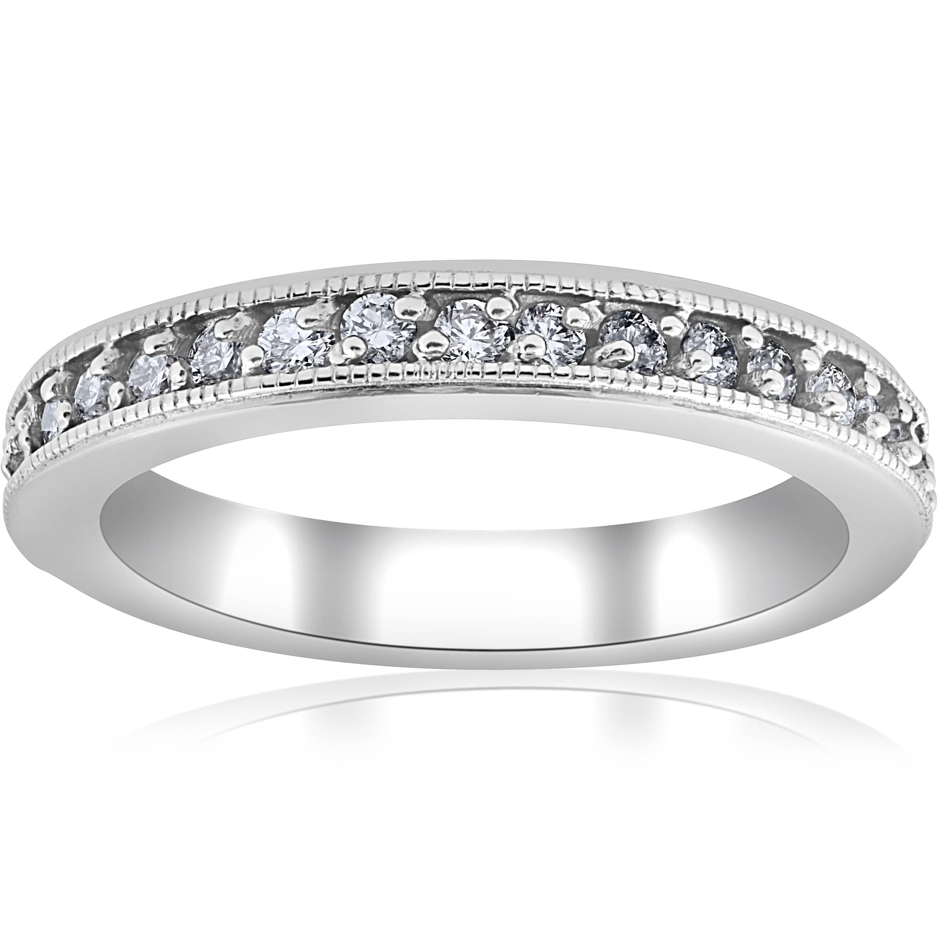 1/3ct Diamond Wedding Ring 14K White Gold