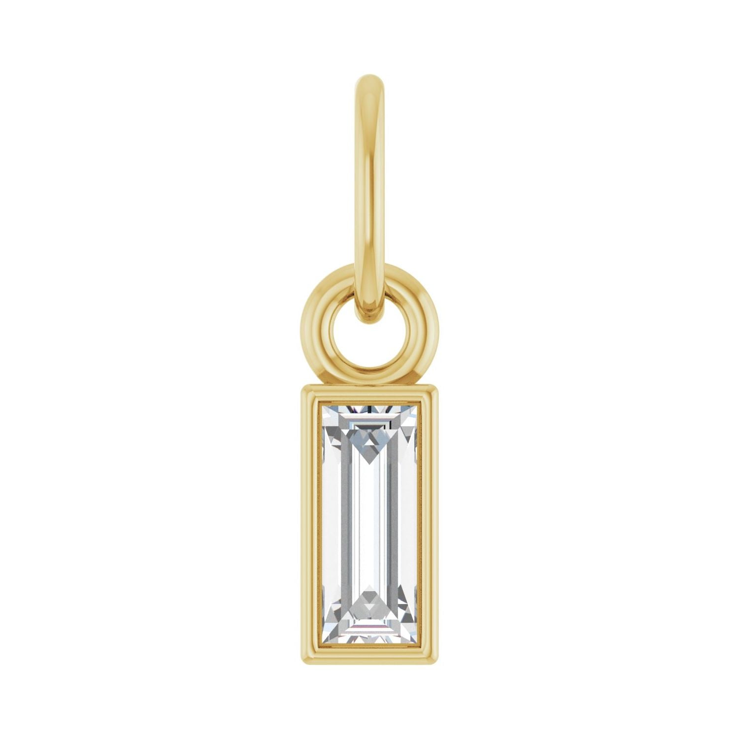 14k Gold 1/6 CT Lab-grown Diamond Bezel-set Pendant