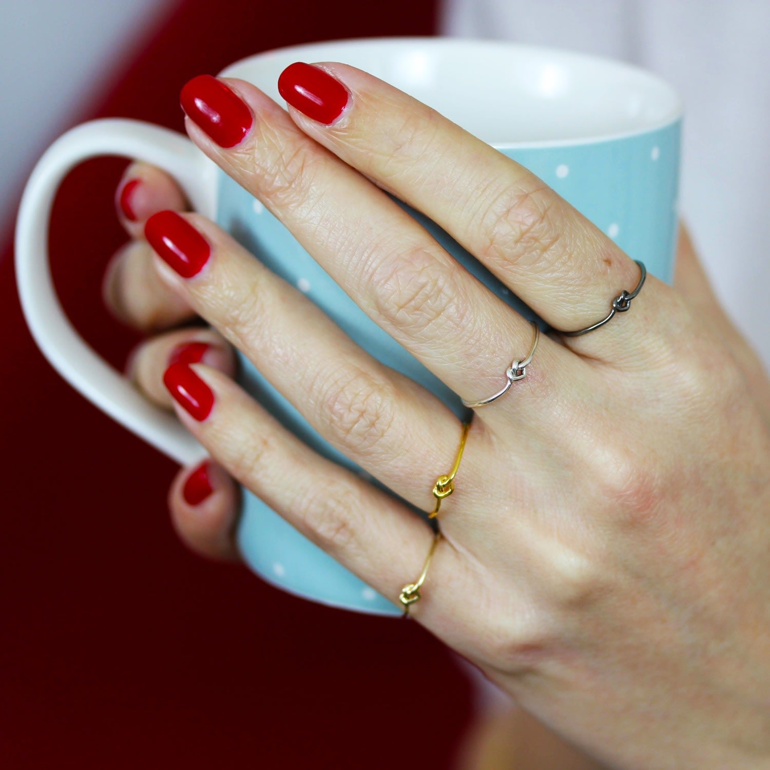 Love Knot Heart Ring - Silver