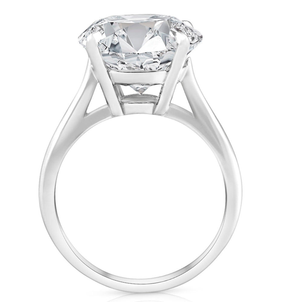 6 Ct Moissanite Solitaire Engagement Ring 10k White Gold (12mm stone)