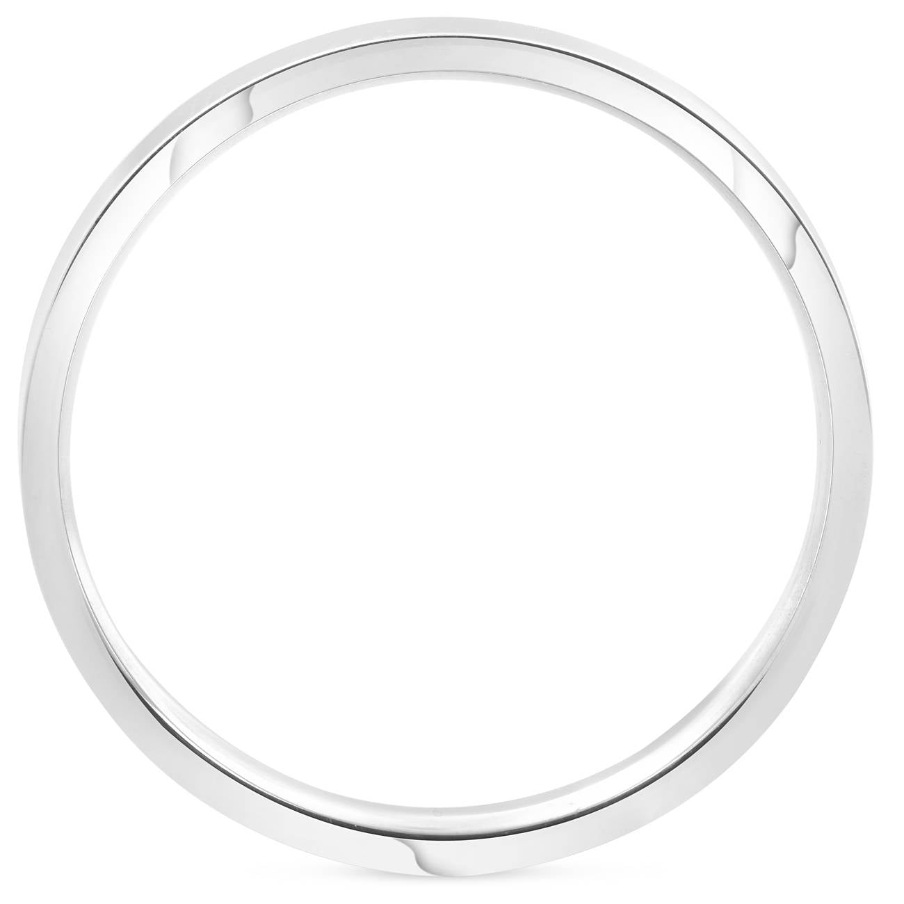 3mm Flat High Polished Wedding Band 950 Platinum Size Selectable