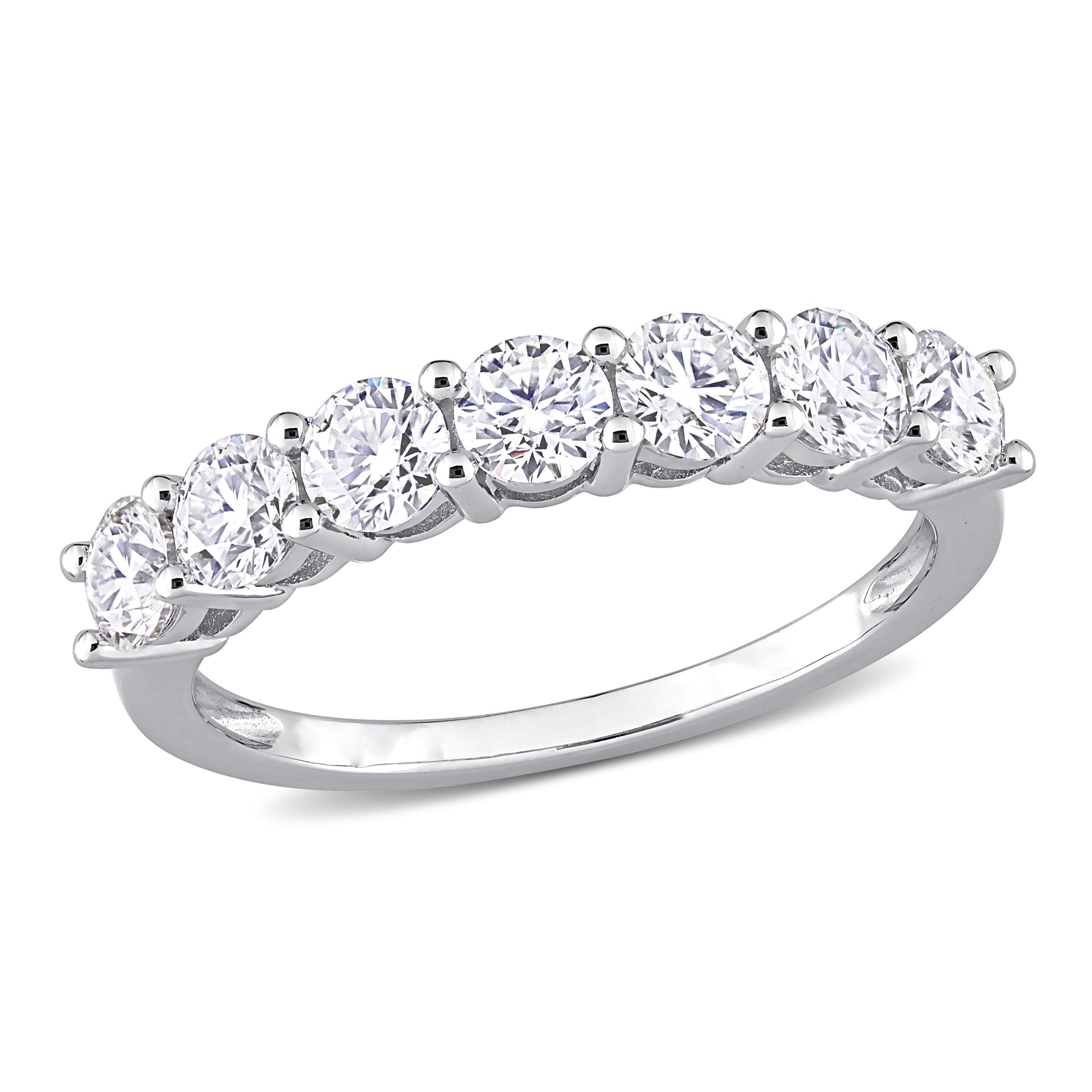 1ct DEW Created Moissanite Anniversary Band in Sterling Silver