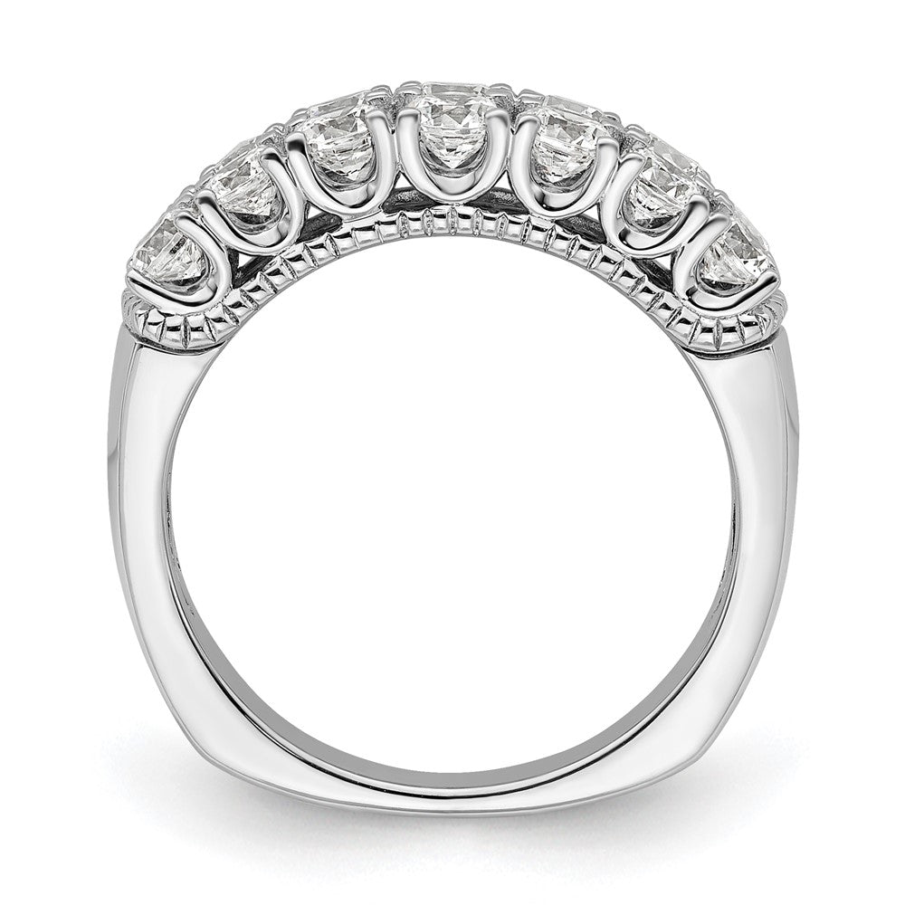 14k White Gold Lab Grown Diamond Wedding Band Ring 1.62ct Clarity- VS Color- G-H