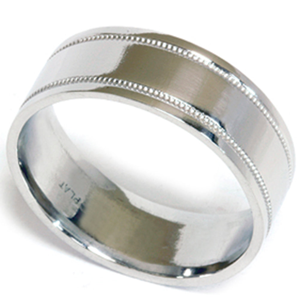 7mm 950 Platinum Comfort Fit Wedding Band NEW Ring Size Selectable