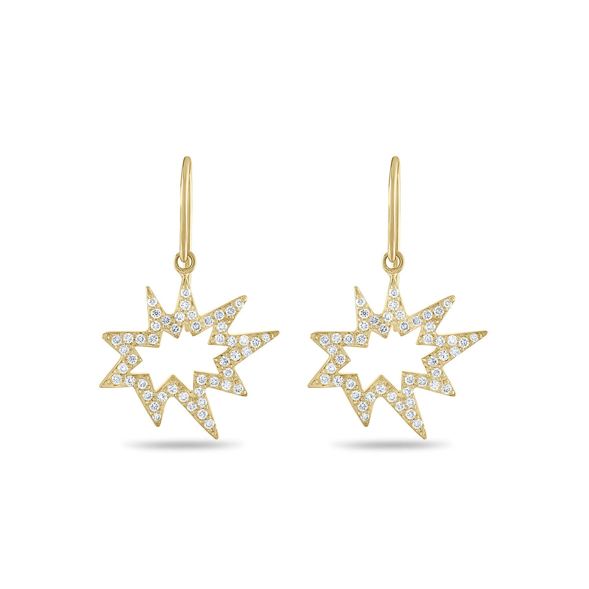 Gold Midi Pavé Diamond Nova KAPOW! Earrings