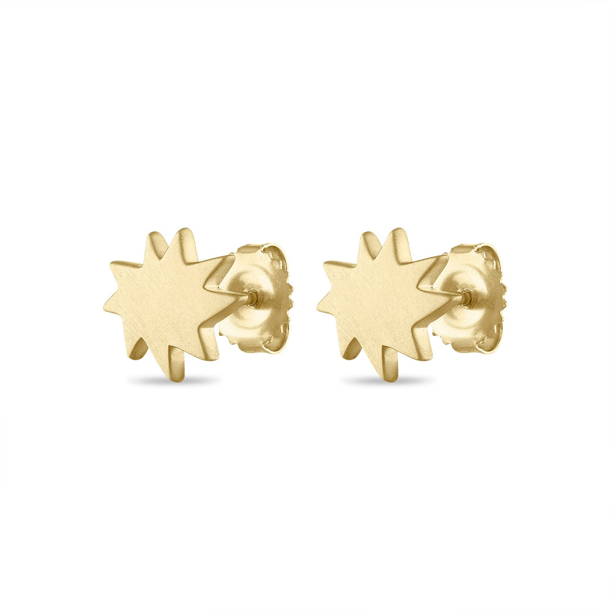 Gold Five Star Mini KAPOW! Convertible Earrings: One Pavé Diamond Star