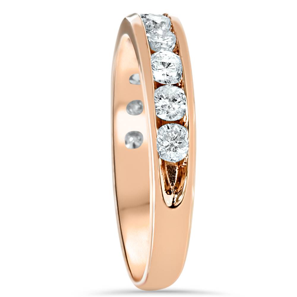 3/4 ct 10k Rose Gold Diamond Wedding Anniversary Ring