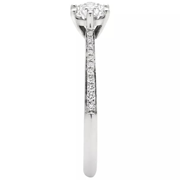 Eco Friendly 5/8ct Lab Created Diamond Engagement Ring 14K White Gold