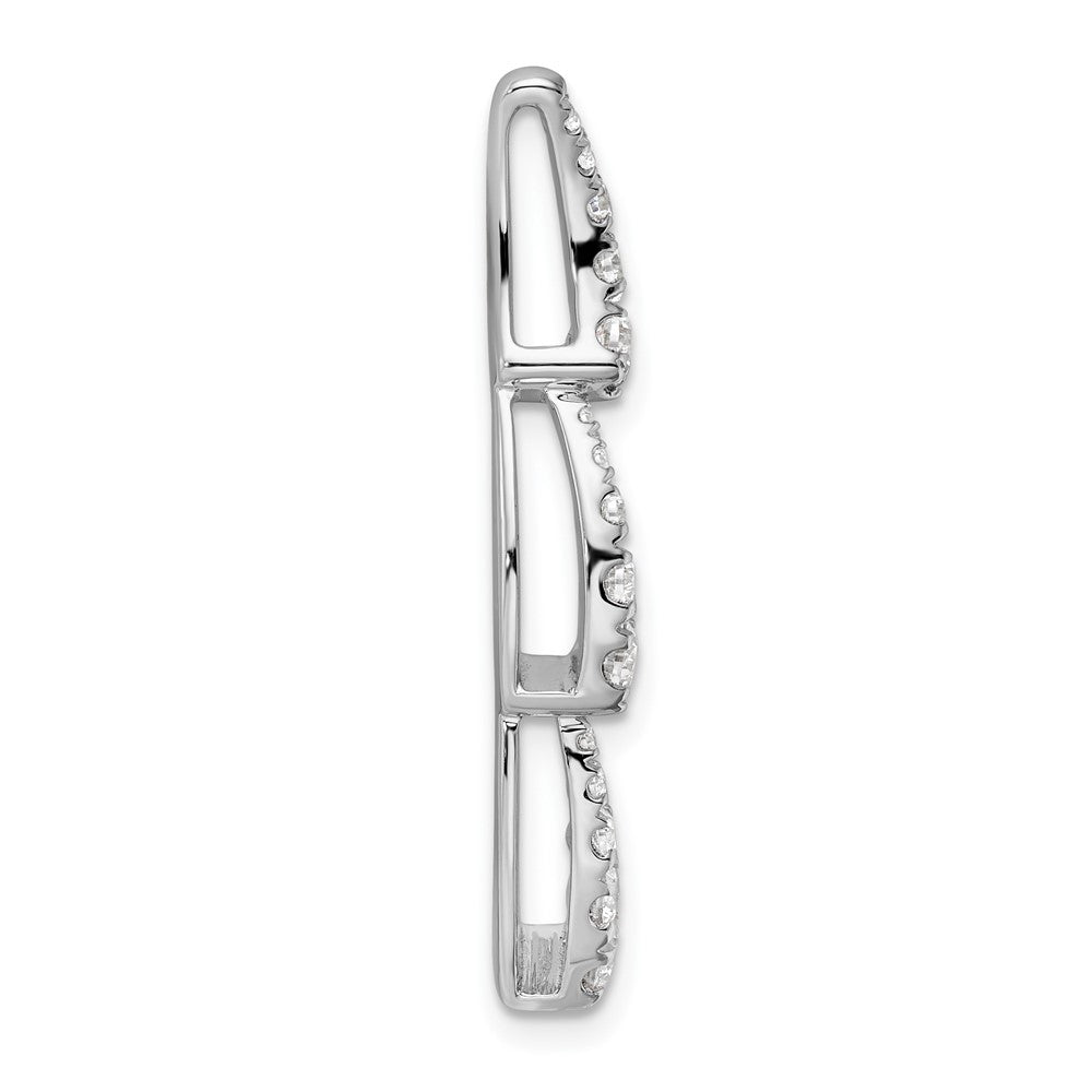 14K White Gold Lab Grown Diamond Chain Slide Pendant (0.61ct VS G-H)