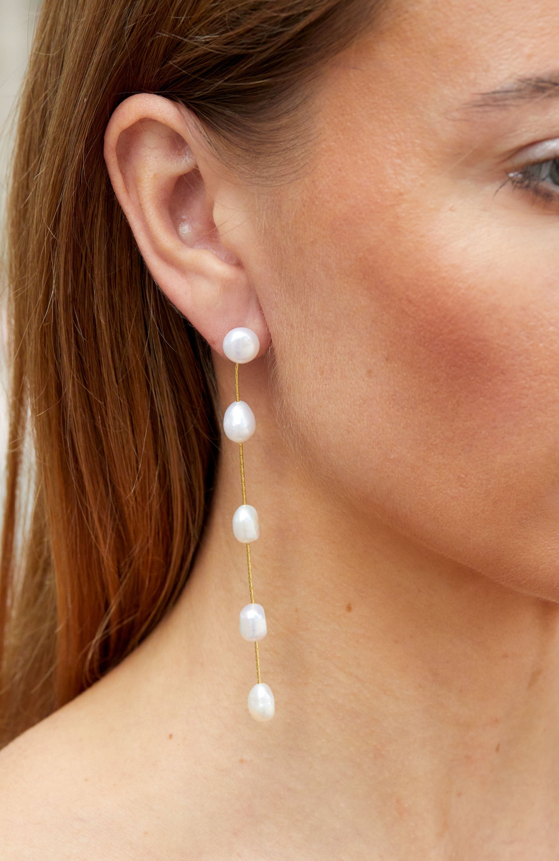 Gold Over Sterling Freshwater Pearl Earrings